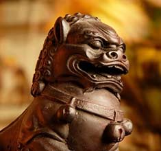 statue of a Pekingese or Fu Dog